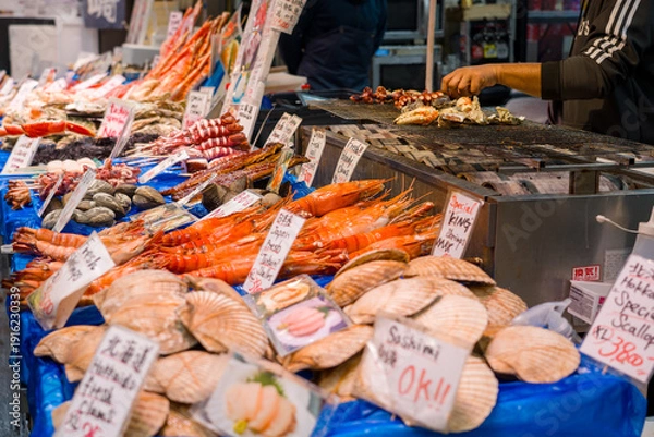 Fototapeta 外国人観光客に大人気の日本の市場