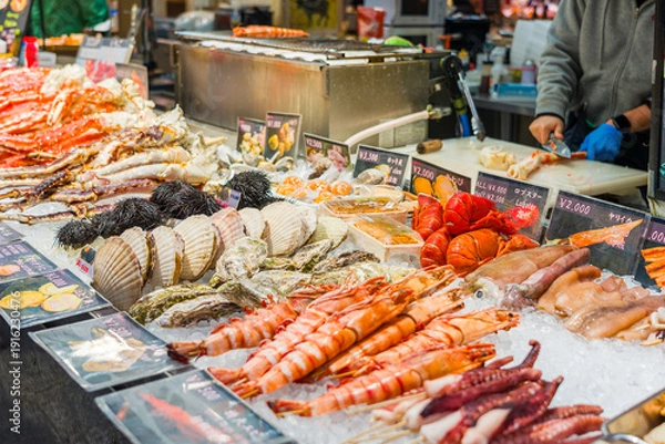 Fototapeta 外国人観光客に大人気の日本の市場