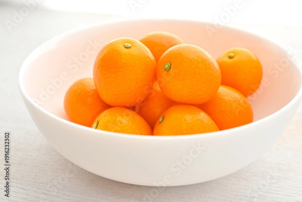 Obraz 白いボウルに入った金柑