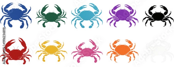 Obraz カニ　動物　生き物　イラスト