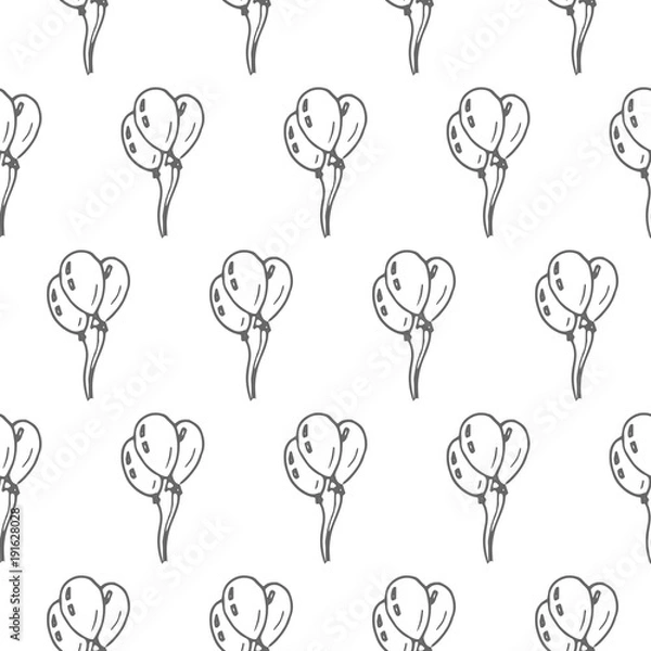 Fototapeta baloons seamless vector pattern