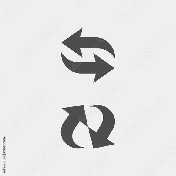 Fototapeta Arrow flat vector icon. Pointer flat vector icon