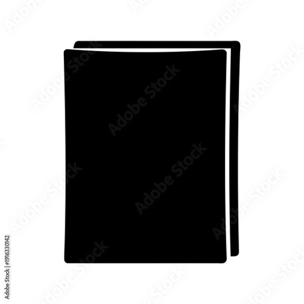 Obraz Simple black vector graphic icon of stacked document papers Vector