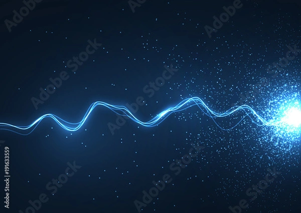 Obraz Space lightning energy