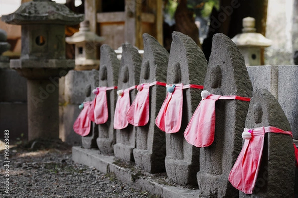 Obraz 日本の並び地蔵