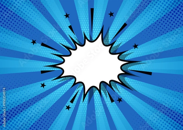 Fototapeta Comic book starburst background design