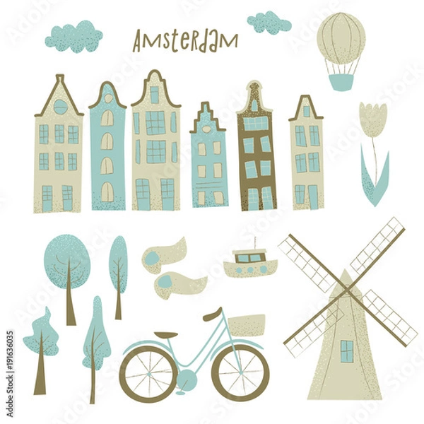 Obraz Amsterdam vector design