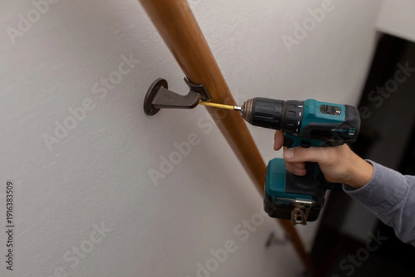 Fototapeta 手摺りの修理