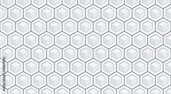 Obraz seamless hexagon vector relief background