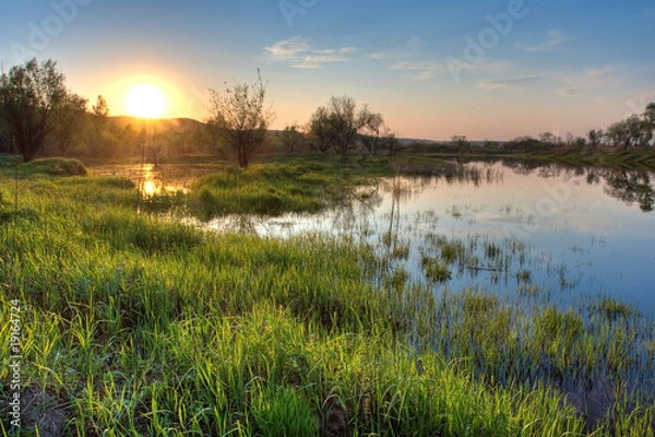 Obraz Spring Sunset Landscape