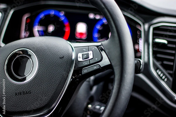 Fototapeta control buttons on steering wheel