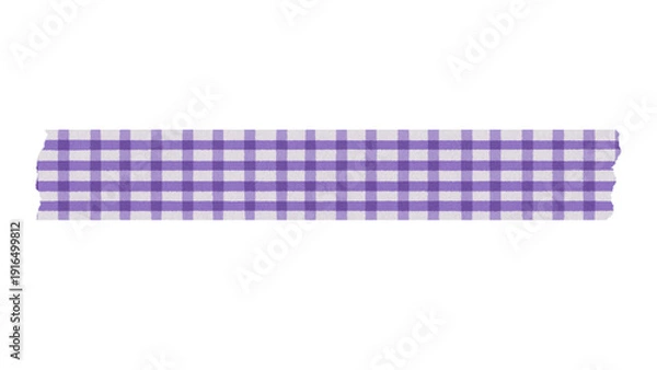 Fototapeta マスキングテープチェック(パープル)