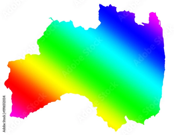 Obraz 福島県　虹色　カラフル　イラスト