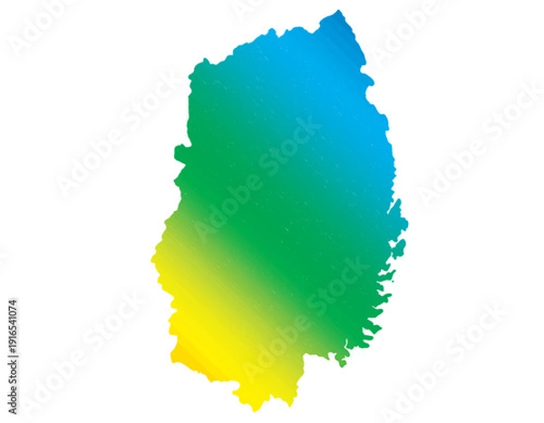 Obraz 岩手県　鮮やか　中間色　イラスト