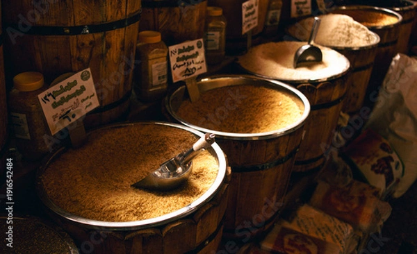 Obraz Eastern spices at a local market 