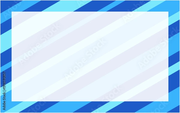 Obraz 青色の斜めストライプと無地のコピースペースの背景