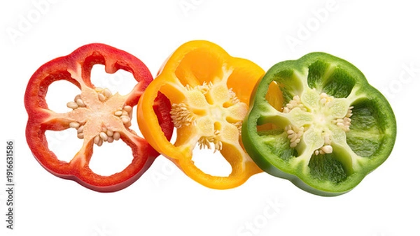 Obraz set of pepper slice ,png