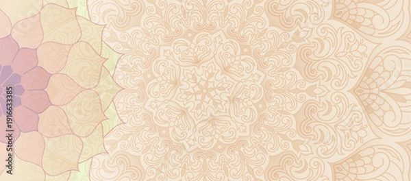 Obraz Pattern background based on Arabic ornament mandala