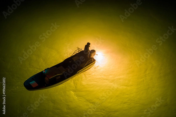 Fototapeta 吉野川のシラスウナギ漁