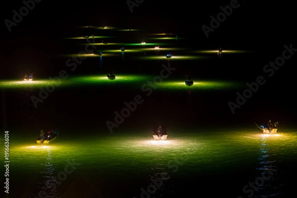 Fototapeta 吉野川のシラスウナギ漁