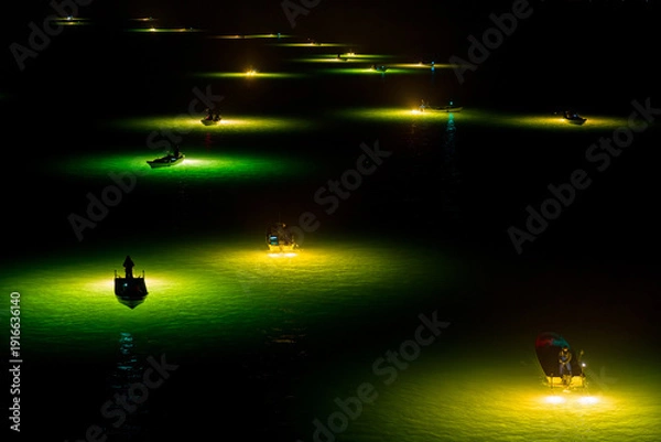 Fototapeta 吉野川のシラスウナギ漁