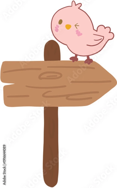 Obraz Bird on the sign 