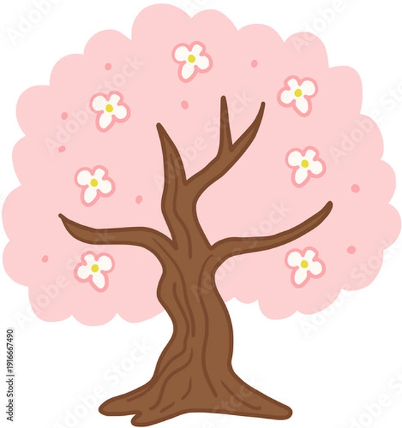 Obraz tree with pink flowers
