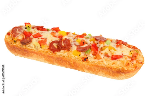 Obraz Baguette mit Salami