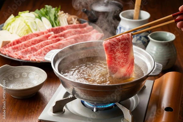 Obraz 牛しゃぶしゃぶ鍋