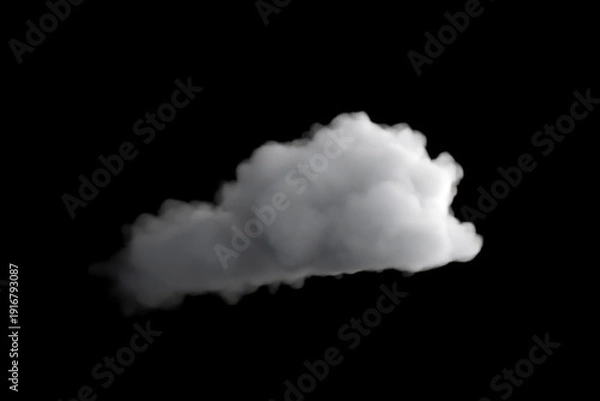 Obraz Fluffy White Smoke Mass Atmospheric Effect