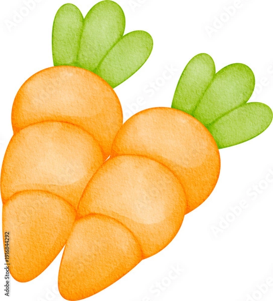 Obraz watercolor easter carrot