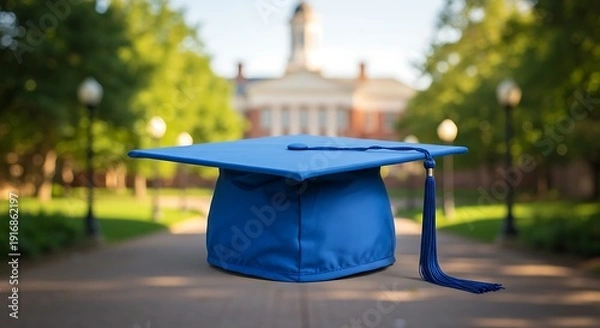 Obraz 未来への一歩、卒業の青