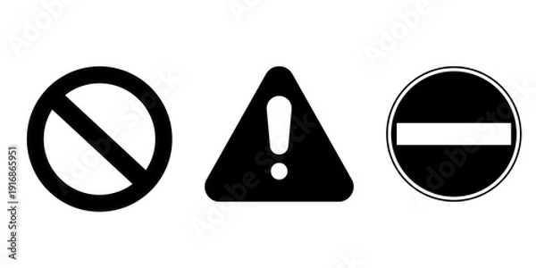 Obraz Prohibition signs icon set
