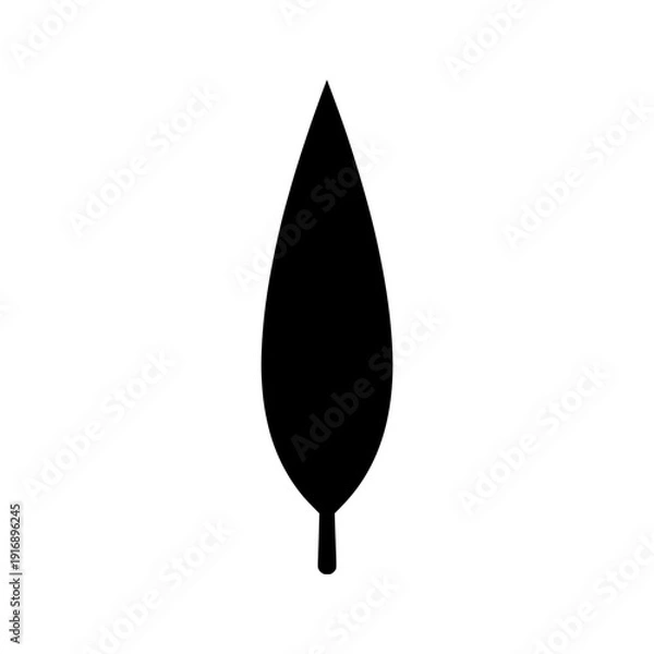 Obraz Long Narrow Leaf Silhouette Willow Style Vector