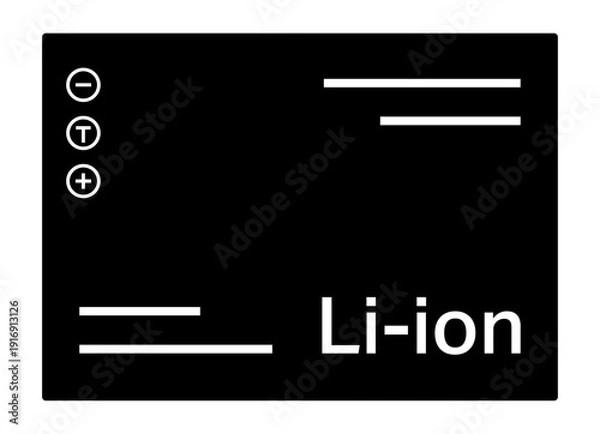 Obraz リチウムイオンバッテリーのシルエット