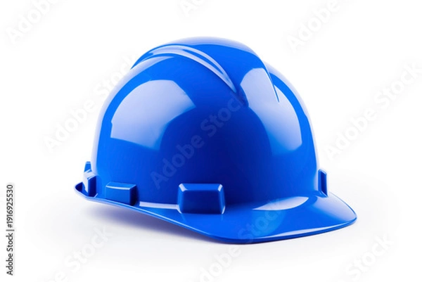 Obraz construction helmet blue isolated on white background