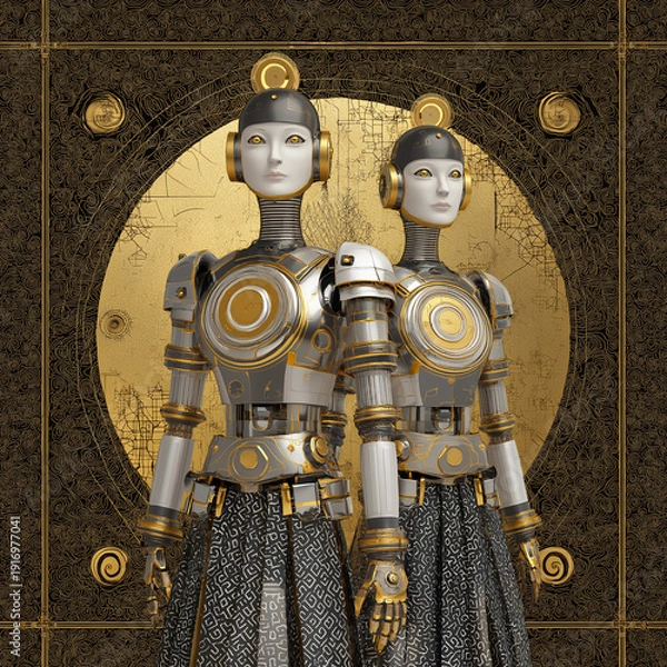 Obraz AI Geminiの双子座。星占い。星座