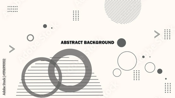 Obraz Minimal abstract geometric background with circle, line and dot pattern composition