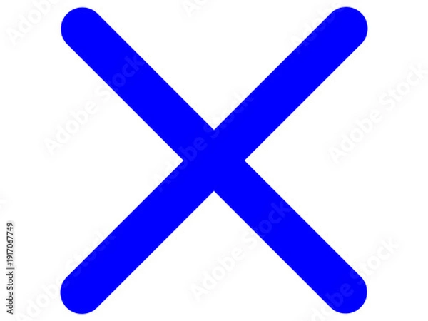 Obraz バツ印のマーク（青いバッテン）