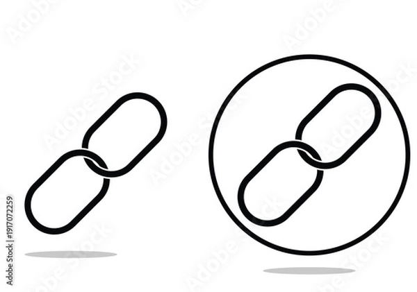 Obraz Chain link icons set vector.