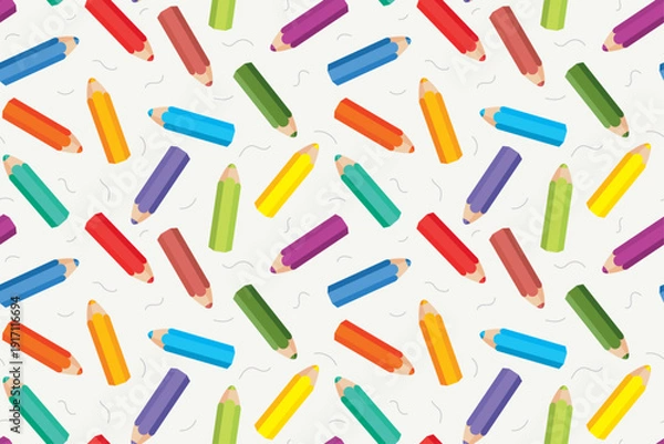 Obraz Colored Pencil Seamless Pattern
