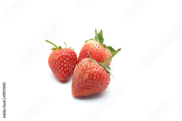 Obraz Fresh strawberry on white backgrounds.