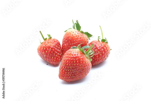 Obraz Fresh strawberry on white backgrounds.