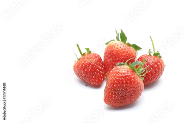 Obraz Fresh strawberry on white backgrounds.