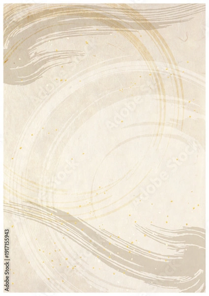 Obraz 筆模様と和紙背景