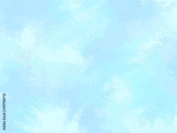 Obraz カラフルなにじみの綺麗な青系の水彩テクスチャ背景イラスト