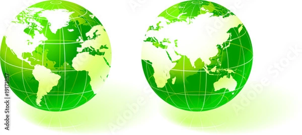 Obraz green globes