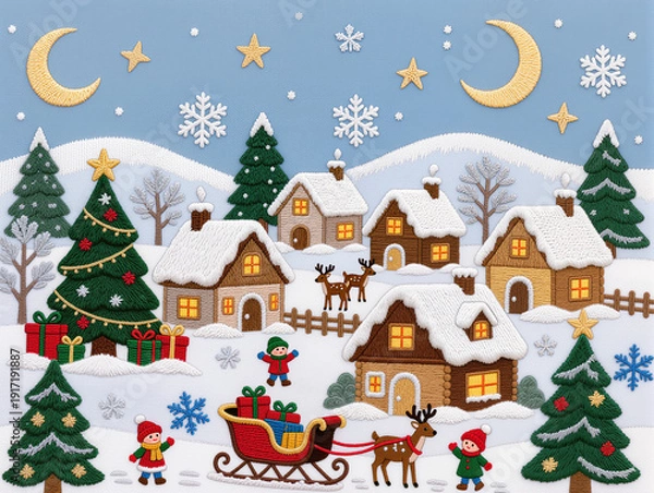 Obraz embroidery christmas