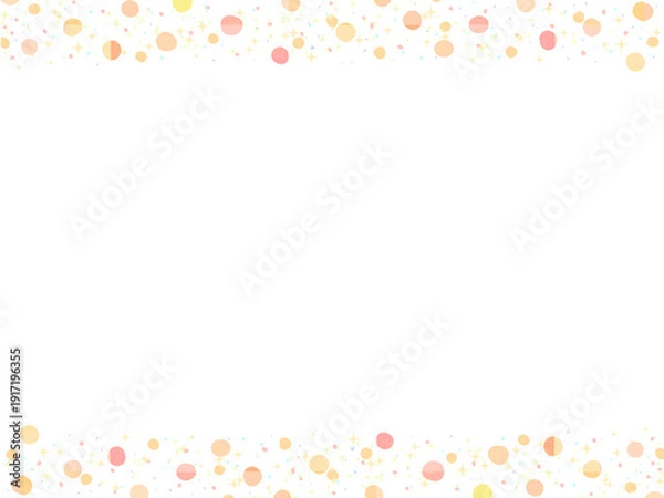 Obraz 色鉛筆で描いたピンク系の可愛いフレームイラスト素材