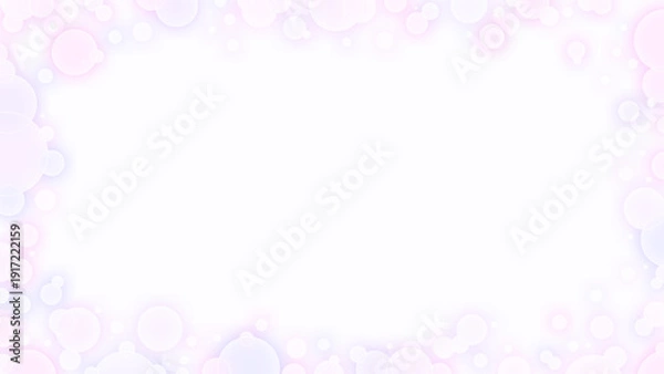Obraz 広がった淡い泡の幻想的なフレーム背景